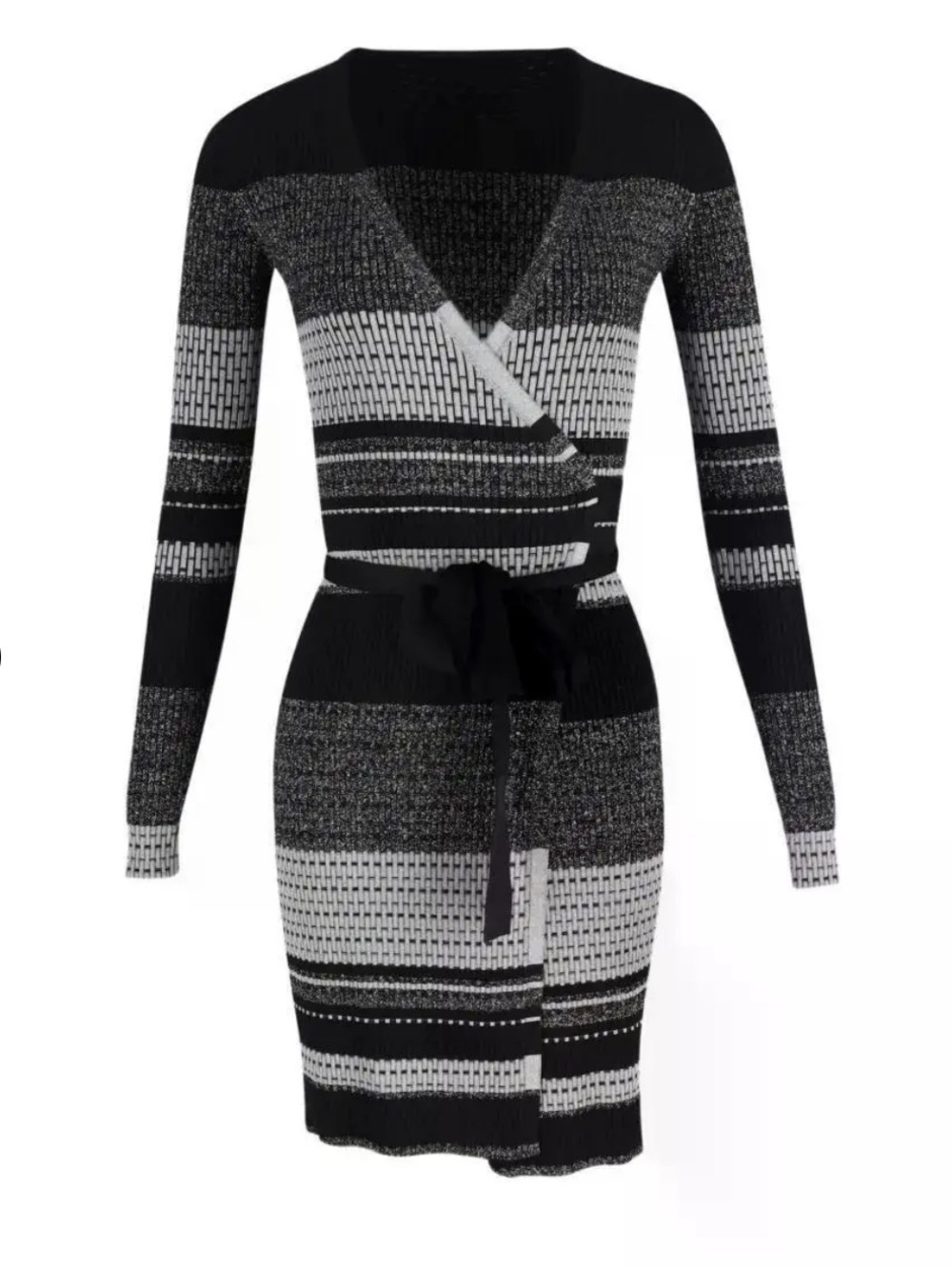 DVF Diane Von Furstenberg vintage wrap dress L mixed print Y2K bohemian thick